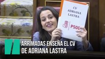 Arrimadas enseña el CV de Adriana Lastra