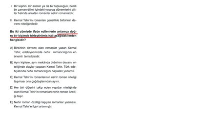 Sıradışı Analiz Yayınları TYT 2. Deneme Sınavı - Türkçe 4. Soru