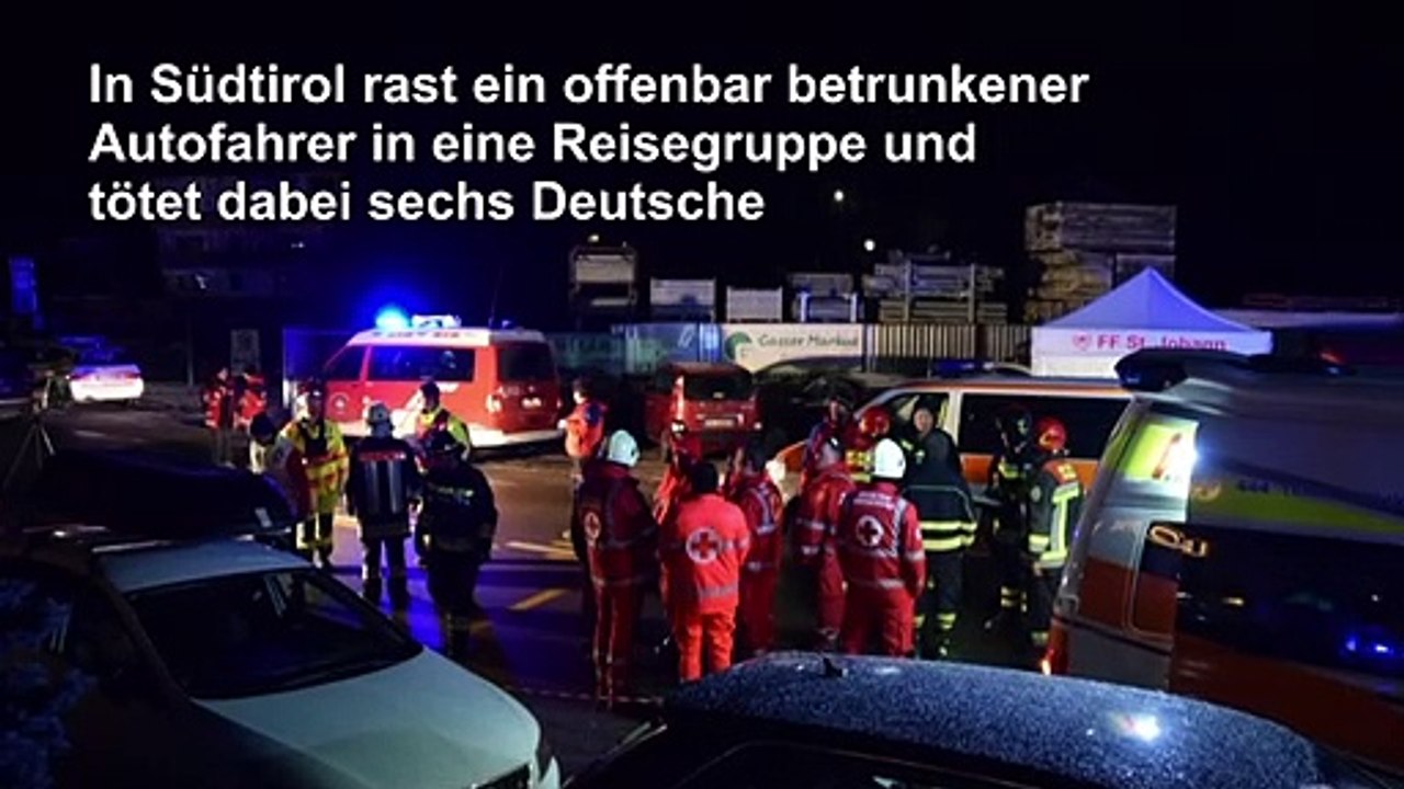 Betrunkener Autofahrer tötet sechs Deutsche in Südtirol