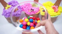 Learn Colors Play Foam Surprise Toys Pretend Ice Cream Cups with Rainbow Bubble Gums