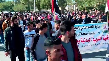 Iraq: Students protest against American and Iranian interference