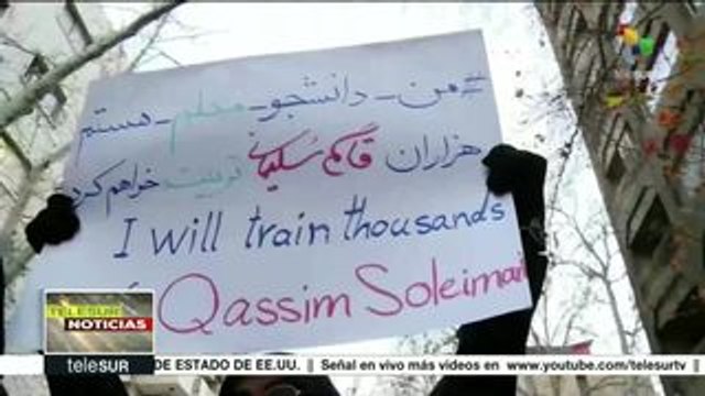 teleSUR Noticias: Irán: Restos del general Soleimani llegan a Ahvaz