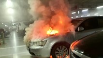 울산 대형마트에서 주차 차량 화재 / YTN