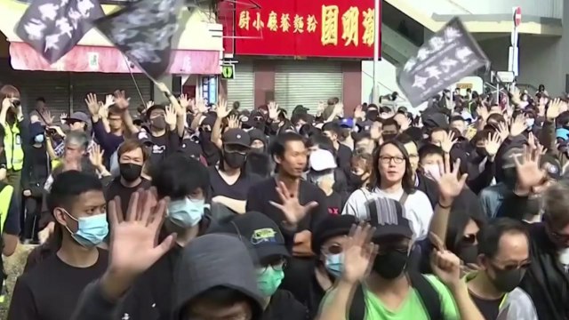 홍콩 중국 본토 보따리상 반대 시위 / YTN