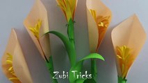 How To Make Paper Flowers - Paper Craft - DIY Paper Flower - Zubi Tricks