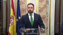 Santiago Abascal resume la sesión de investidura del traidor Sánchez