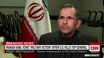 Iranian ambassador to the United Nations vows 'harsh revenge' in CNN interview