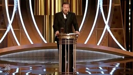 Ricky Gervais Golden Globes 2020 Opening + Jennifer Anniston #GoldenGlobes