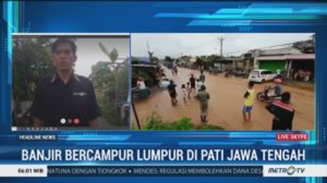Mulai Surut, Warga Pati Bersihkan Lumpur Sisa Banjir