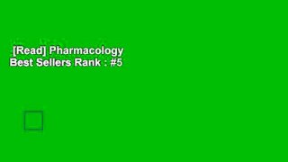 [Read] Pharmacology  Best Sellers Rank : #5
