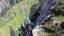 ¡Terrible!: Este parapentista graba su aparatoso accidente mientras volaba sobre los Alpes suizos