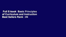Full E-book  Basic Principles of Curriculum and Instruction  Best Sellers Rank : #4