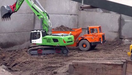 RC Trucks! Tractor stuck! MEGA RC Excavator!