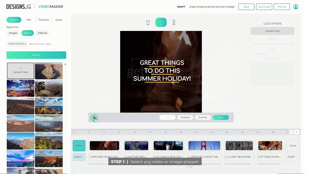 How To Edit Audio with Videomaker | Designs.ai