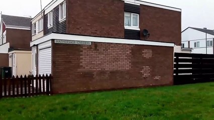 Scene at Hathersage Gardens in South Shields following an explosives alert in the street