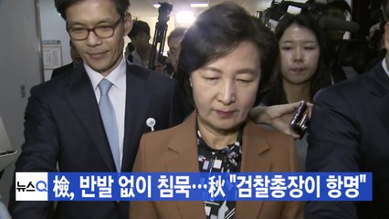 [YTN 실시간뉴스] 檢, 반발 없이 침묵...秋 "검찰총장이 항명" / YTN