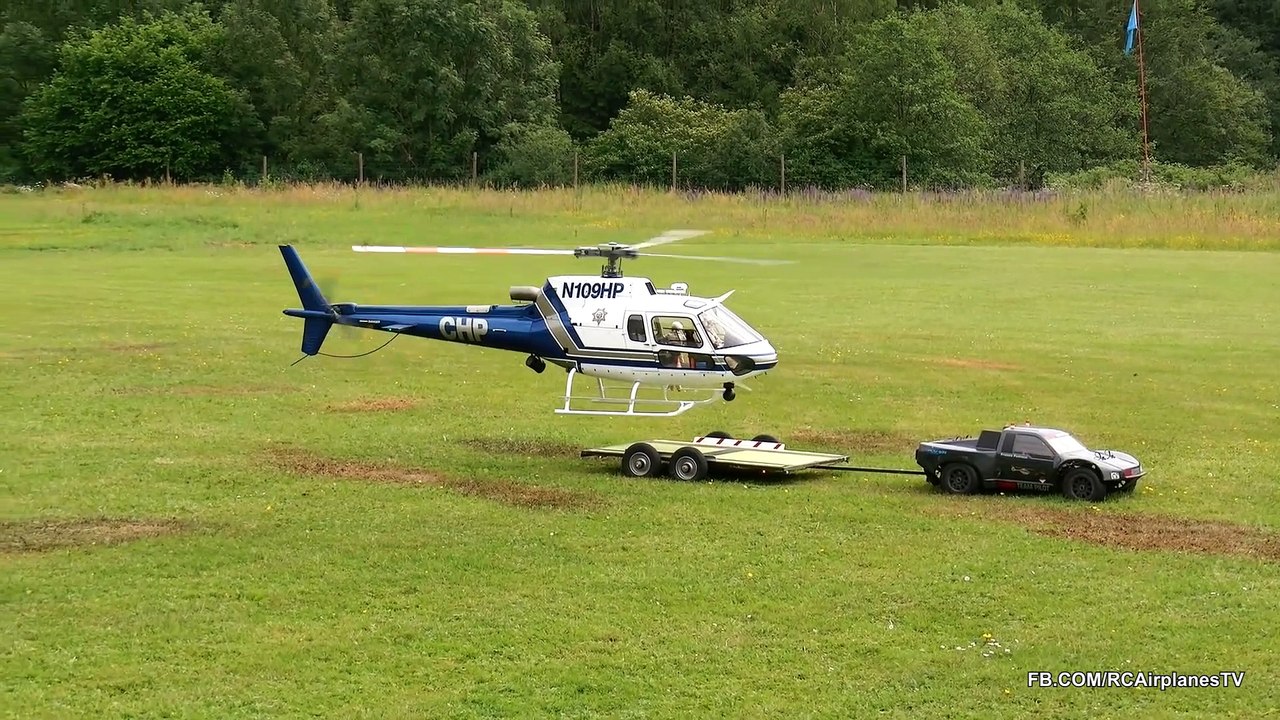 STUNNING AMAZING AS-350 ECUREUIL BIG SCALE RC ELECTRIC MODEL HELICOPTER FLIGHT DEMONSTRATION