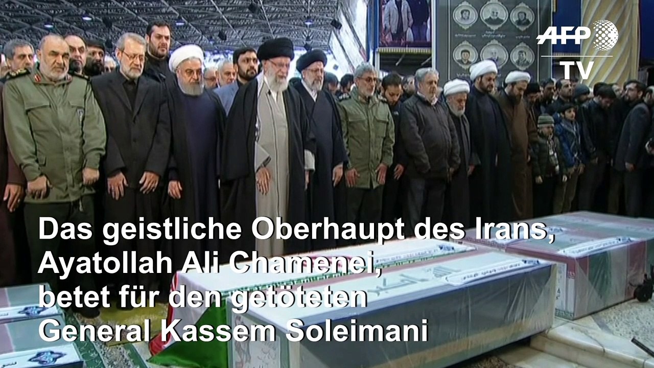 Trauerfeierlichkeiten für getöteten general soleimani in teheran