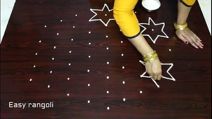 beautiful and easy rangoli designs with 9 dots    simple muggulu rangoli designs    kolam designs