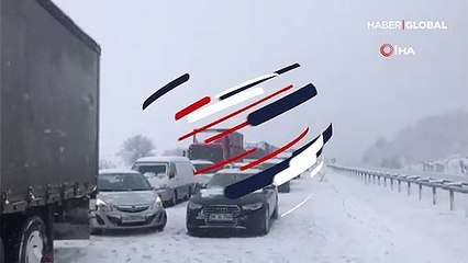 TIR'lar kaydı, Bursa-Ankara yolu kapandı!