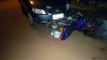Jovem sofre ferimentos em colisão entre carro e moto na marginal da PR-180 em Cascavel