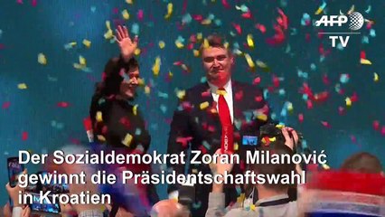 Sozialdemokrat Milanovic gewinnt Präsidentschaftswahl in Kroatien