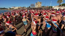 La Seyne : 500 baigneurs fêtent la Nouvelle année aux Sablettes