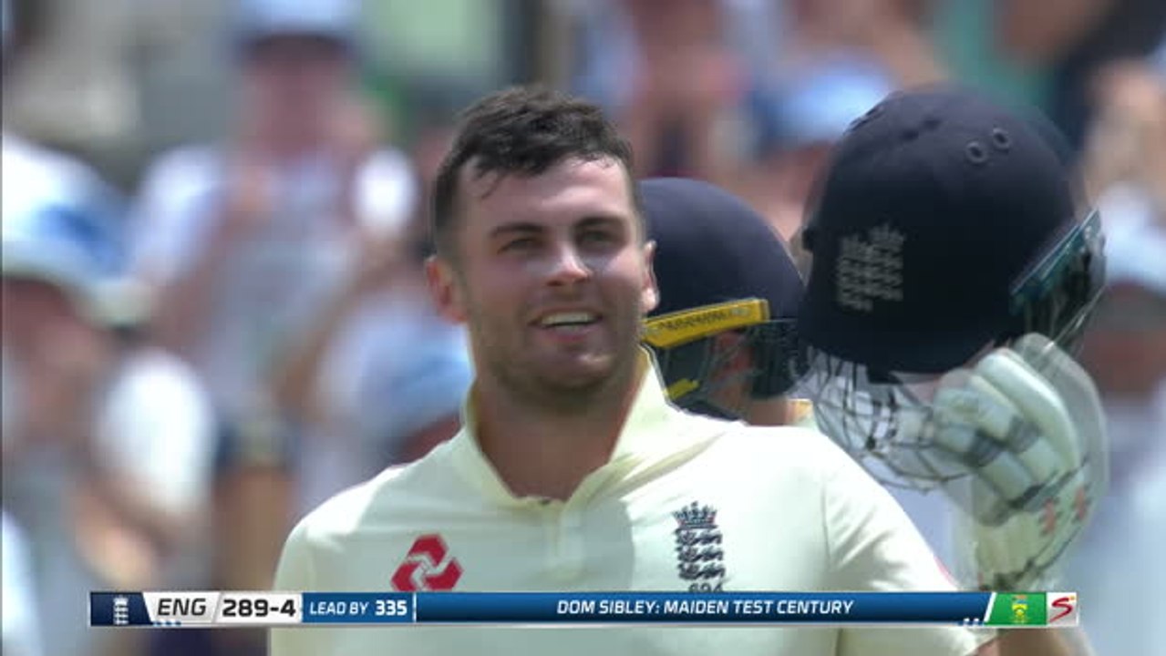 Sibley brings up maiden Test century