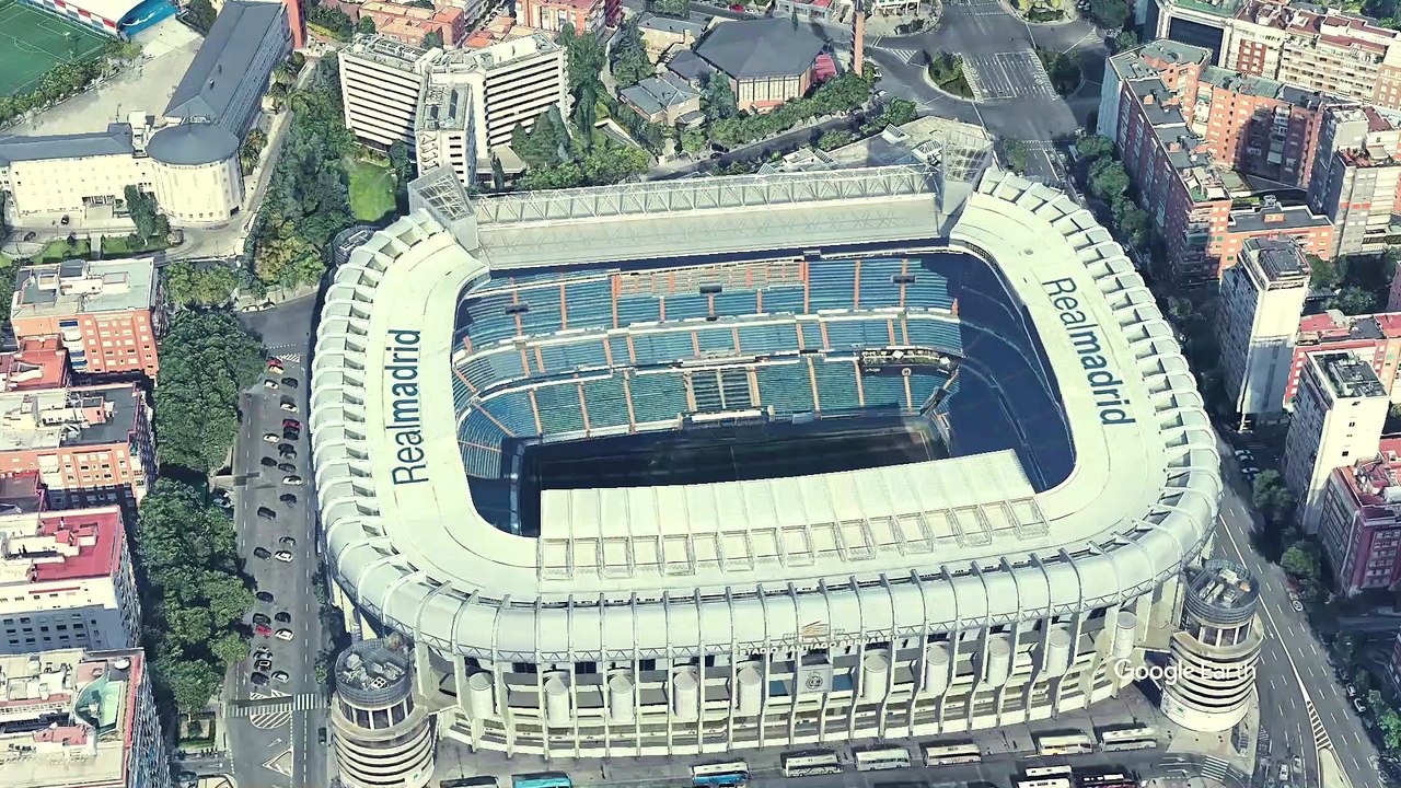 ESTADIO SANTIAGO BERNABEU - REAL MADRID- VISITA AEREA VIRTUAL - GOOGLE EARTH STUDIO