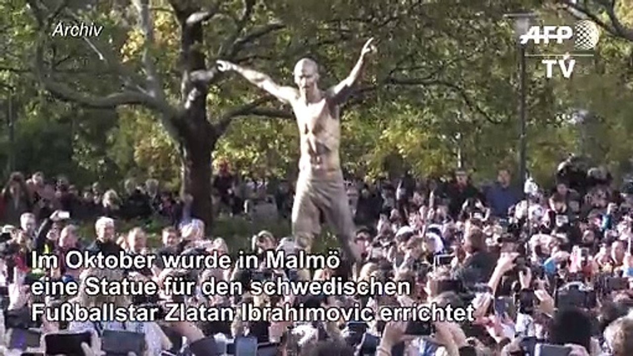 Statue von Fußballstar Ibrahimovic erneut beschädigt