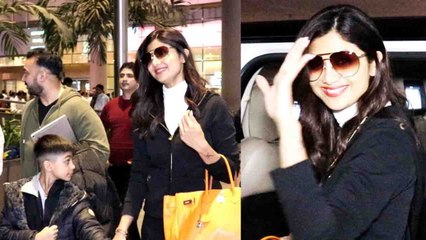 Shilpa Shetty returns back to Mumbai with family post New Year Vacation |FilmiBeat