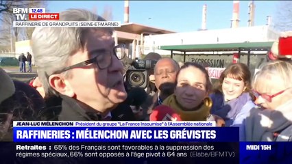Retraites: Jean-Luc Mélenchon estime qu'Emmanuel Macron "a tort" de "jouer le pourrissement"