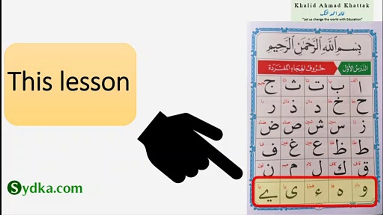 Al-Qa'ida Al-Noorania, Lesson 1 (1.6)