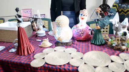 Atık malzemeleri sanat eserine dönüştürüyorlar