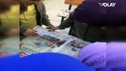 Bursa'da küçük öğrencilerin Olay Gazetesi sevinci