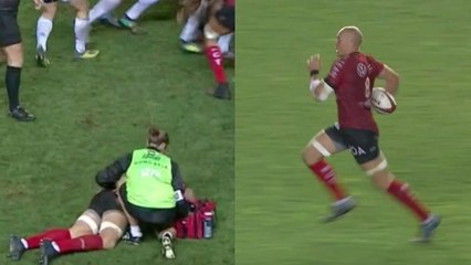 Sergio Parisse retourne jouer après une chute et offre presque un essai au RCT
