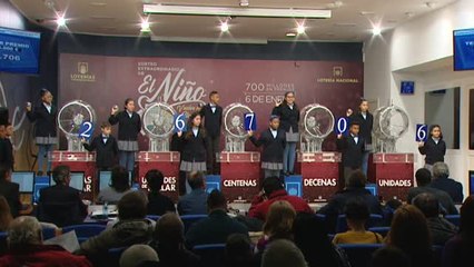 Lotería del Niño 2020: primer premio 57342; segundo premio 21816 y el tercero premio 26706