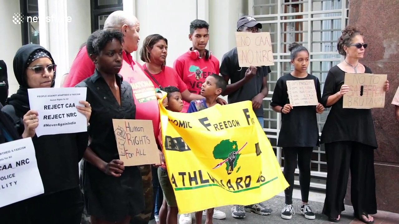 South African anti-apartheid group protests controversial Indian citizenship bill