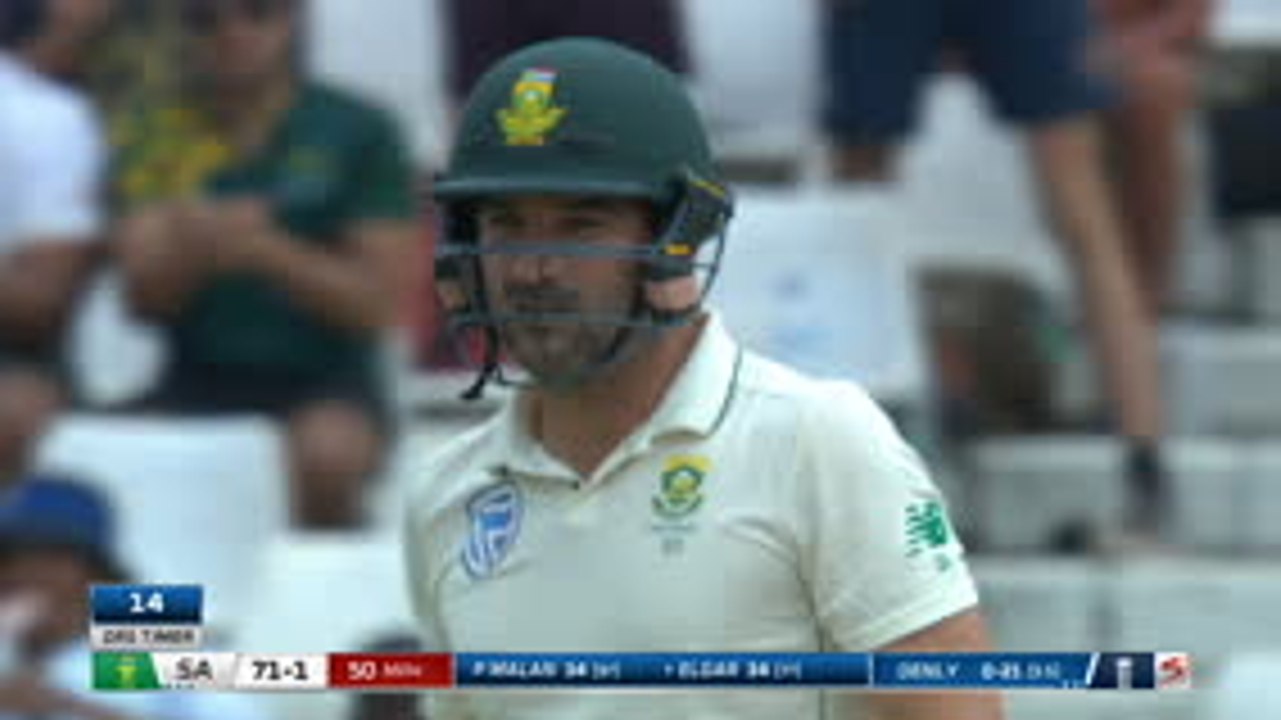 England find breakthrough with Elgar wicket