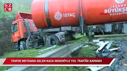 TEM’de trafik kazası! Edirne istikameti kapandı