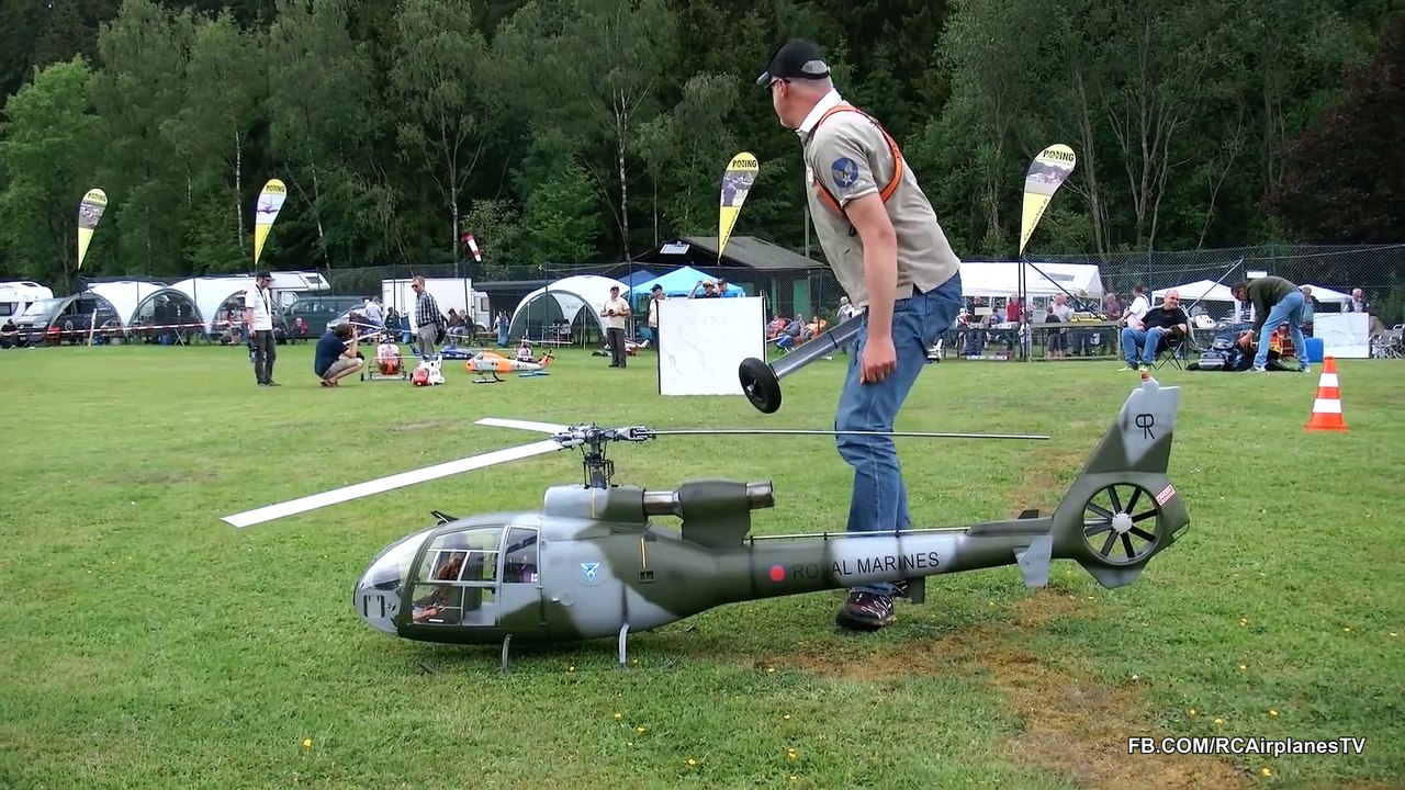 STUNNING AMAZING HUGE RC SA-341-342 GAZELLE SCAE MODEL TURBINE HELICOPTER FLIGHT DEMONSTRATION