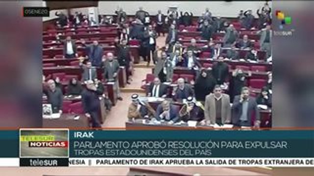 Parlamento iraquí aprueba resolución para expulsar a tropas de EE.UU.