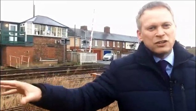 Transport Secretary Grant Shapps visits the North East to see new stations in progress