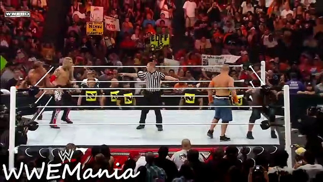 WWE_Team_Cena_Attacks_Team Team Nexus | John Cena and Bret Hart  Full Match