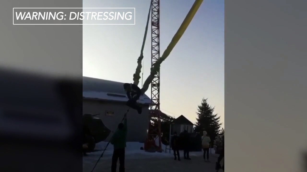 Dramatic video shows boy being catapulted 20ft into the air from fairground ride