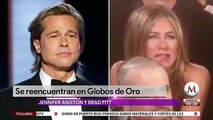 Jennifer Aniston y su reacción al ver a Brad Pitt en los Globos de Oro 2020