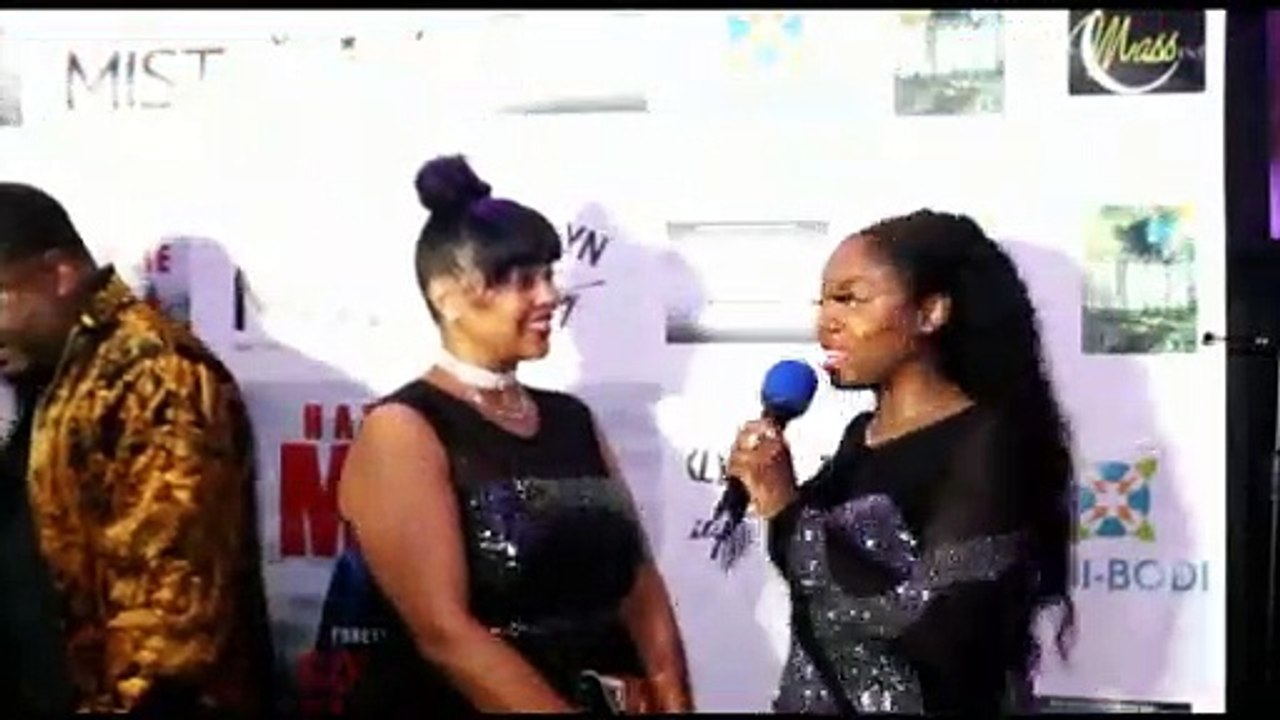 Qianathegoddess of Goddess Media and VPR Radio at the Godfather of Harlem Screening Red Carpet at Mist Harlem Shot by DeUneque TV