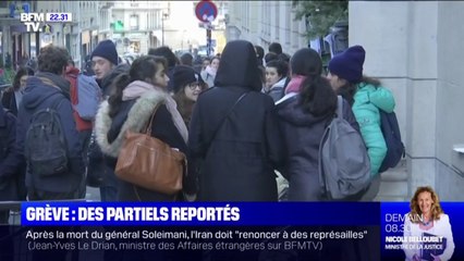 Grèves: des partiels reportés