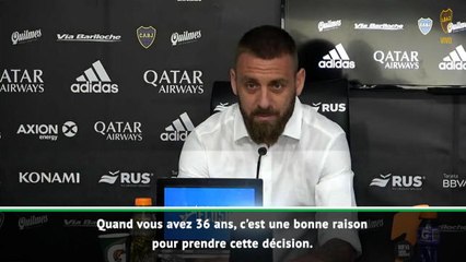 Retraite - De Rossi : ''Je dois me rapprocher de ma famille''