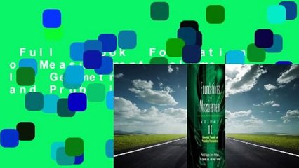 Full E-book  Foundations of Measurement Volume II: Geometrical, Threshold, and Probabilistic